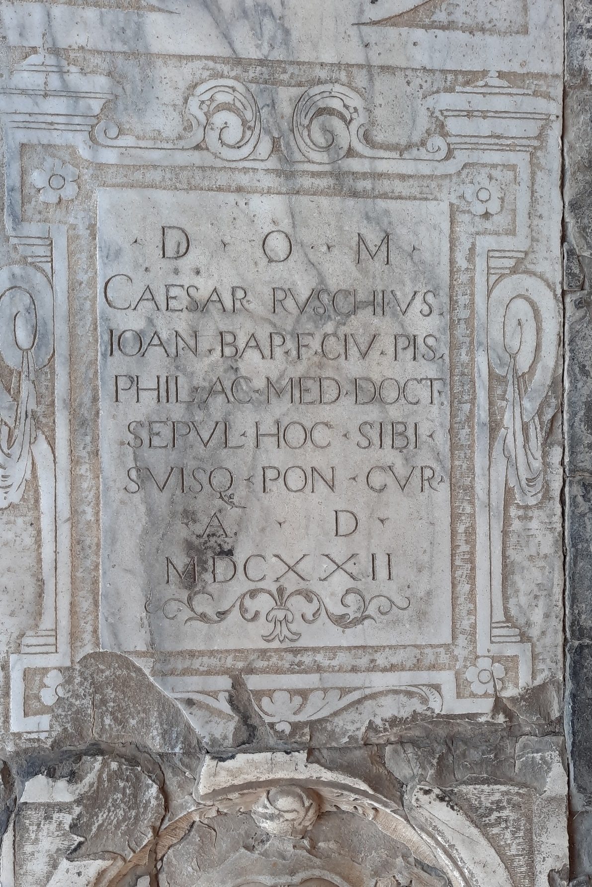 Cesare Ruschi's tombstone, Campo Santo, Pisa - 02.jpg